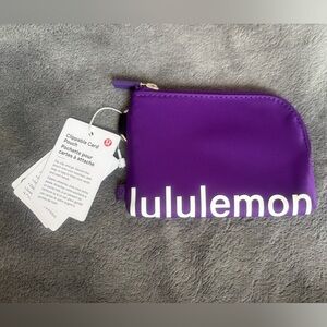 Lululemon Clippable Card Pouch - College Purple/White